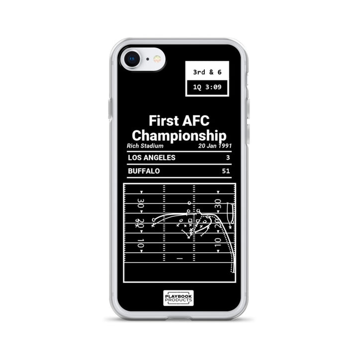 Buffalo Bills Greatest Plays iPhone Case: First AFC Championship (1991)