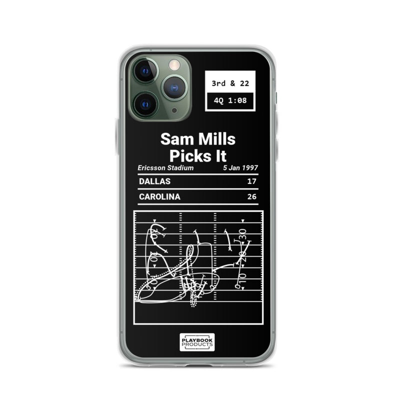Greatest Panthers Plays iPhone Case: Sam Mills Picks It (1997)