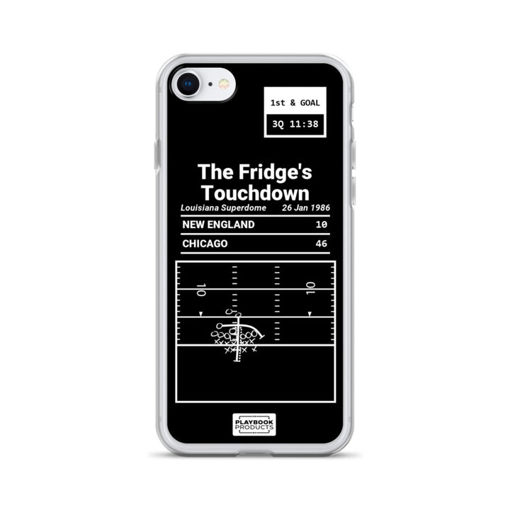 Chicago Bears Greatest Plays iPhone Case: The Fridge's Touchdown (1986)