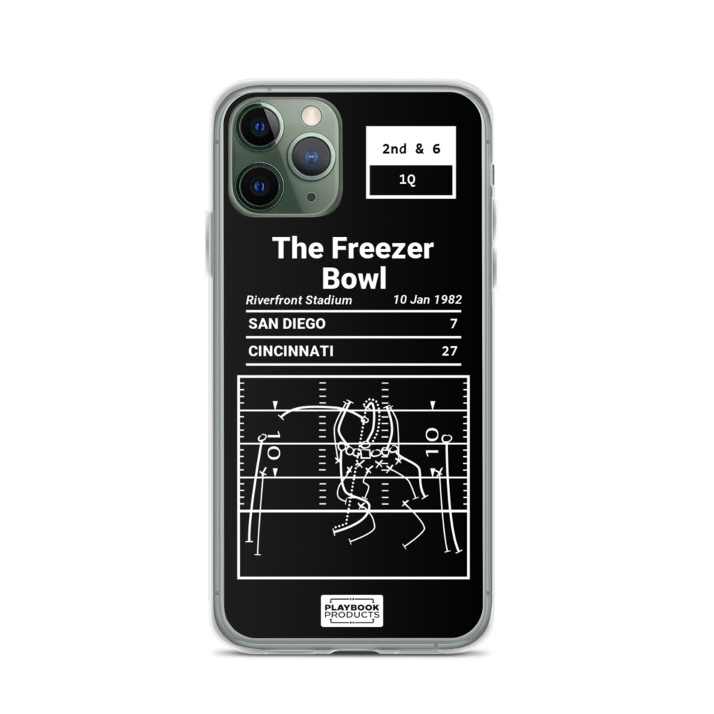 Cincinnati Bengals Greatest Plays iPhone Case: The Freezer Bowl (1982)