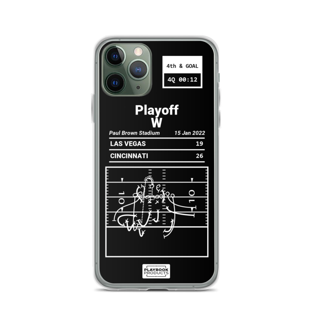Cincinnati Bengals Greatest Plays iPhone Case: Playoff W (2022)