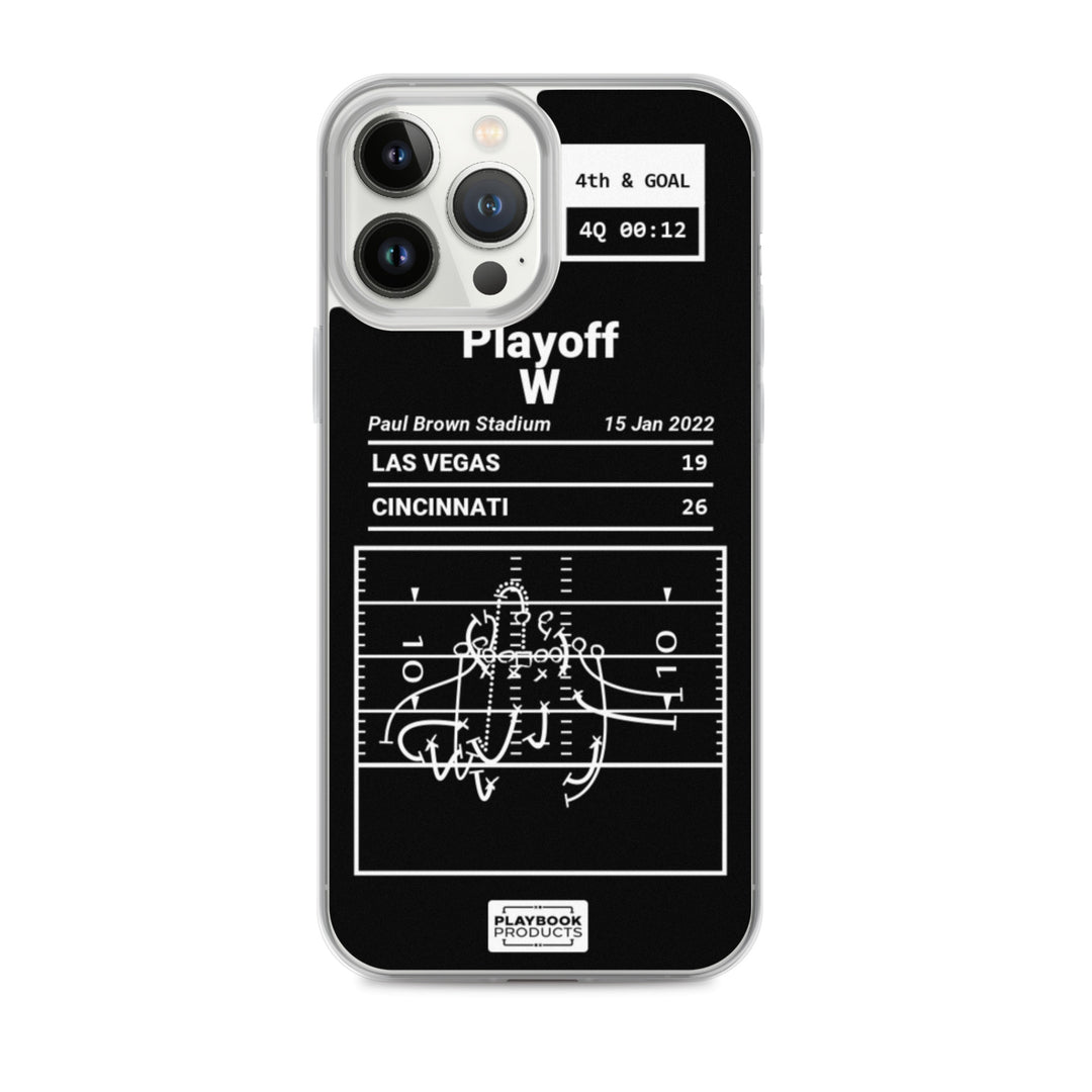 Cincinnati Bengals Greatest Plays iPhone Case: Playoff W (2022)