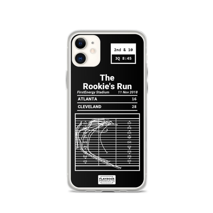 Cleveland Browns Greatest Plays iPhone Case: The Rookie's Run (2018)