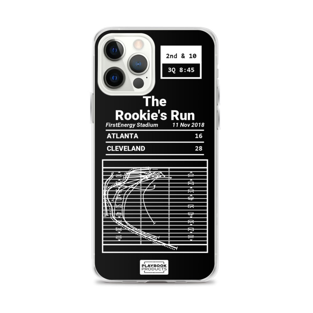 Cleveland Browns Greatest Plays iPhone Case: The Rookie's Run (2018)