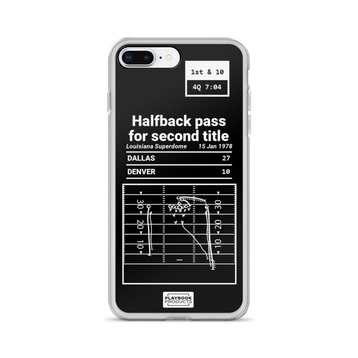 Dallas Cowboys Greatest Plays iPhone Case: Halfback pass for second title (1978)