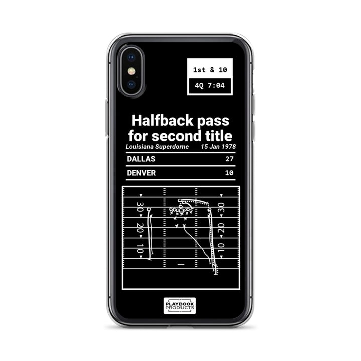 Dallas Cowboys Greatest Plays iPhone Case: Halfback pass for second title (1978)
