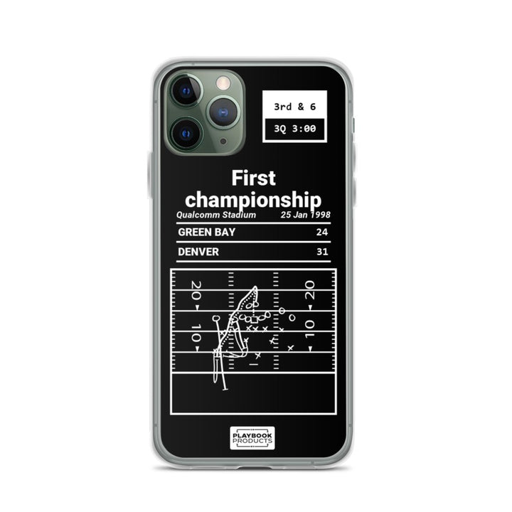 Denver Broncos Greatest Plays iPhone Case: First championship (1998)
