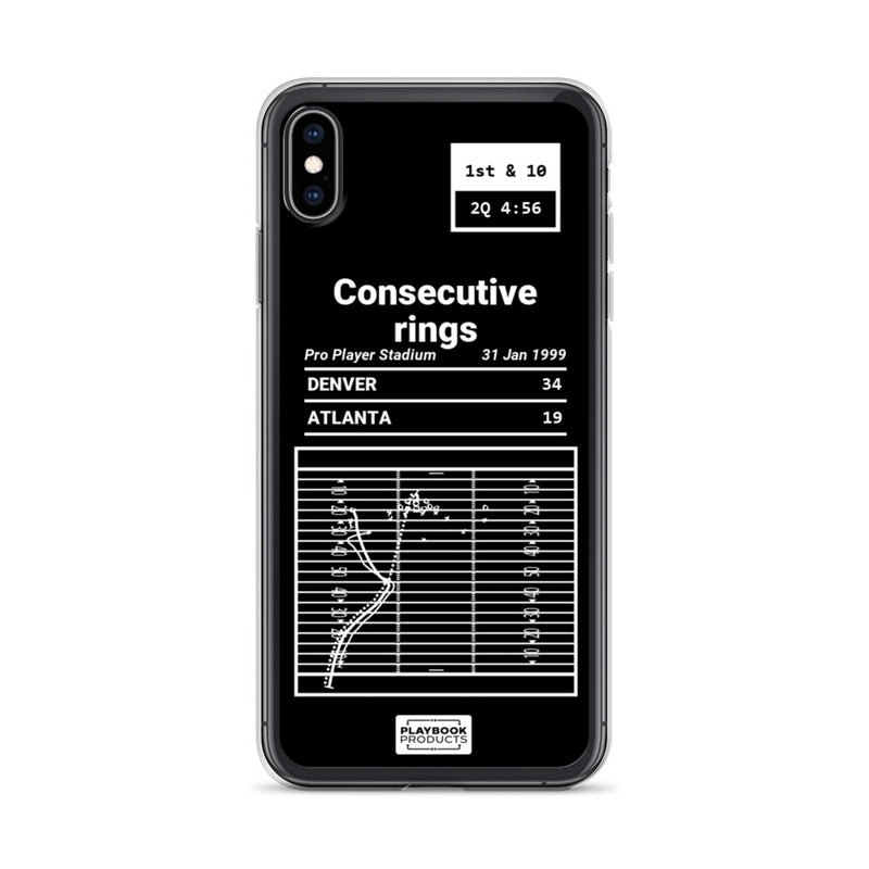 Greatest Broncos Plays iPhone Case: Consecutive rings (1999)
