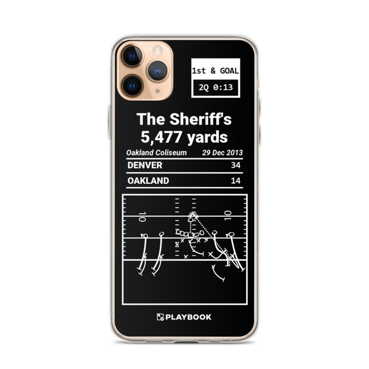 Denver Broncos Greatest Plays iPhone Case: The Sheriff's Record (2013)