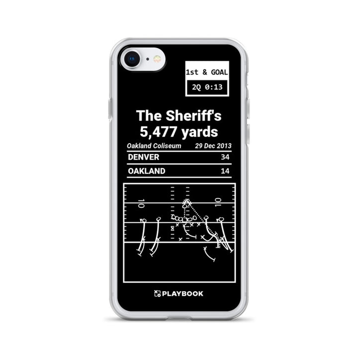Denver Broncos Greatest Plays iPhone Case: The Sheriff's Record (2013)