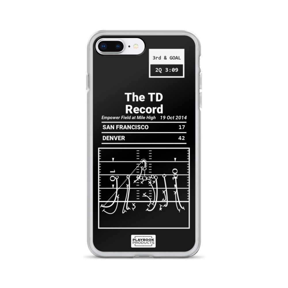 Denver Broncos Greatest Plays iPhone Case: The TD Record (2014)