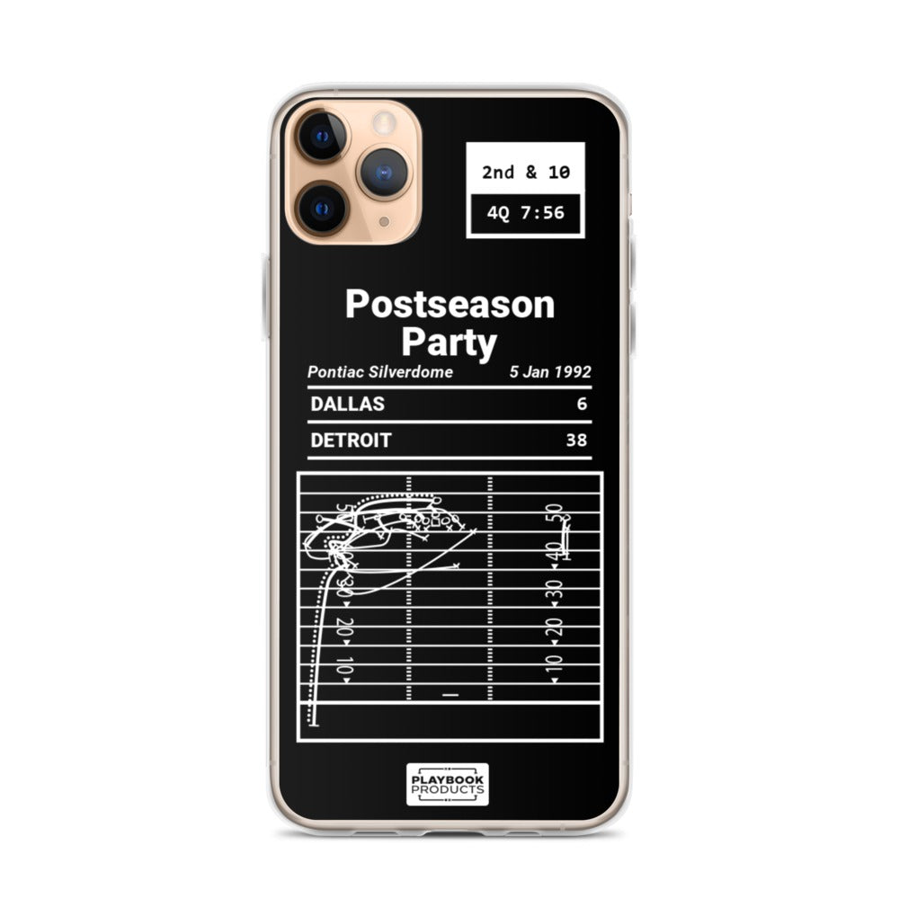 Detroit Lions Greatest Plays iPhone Case: Postseason Party (1992)