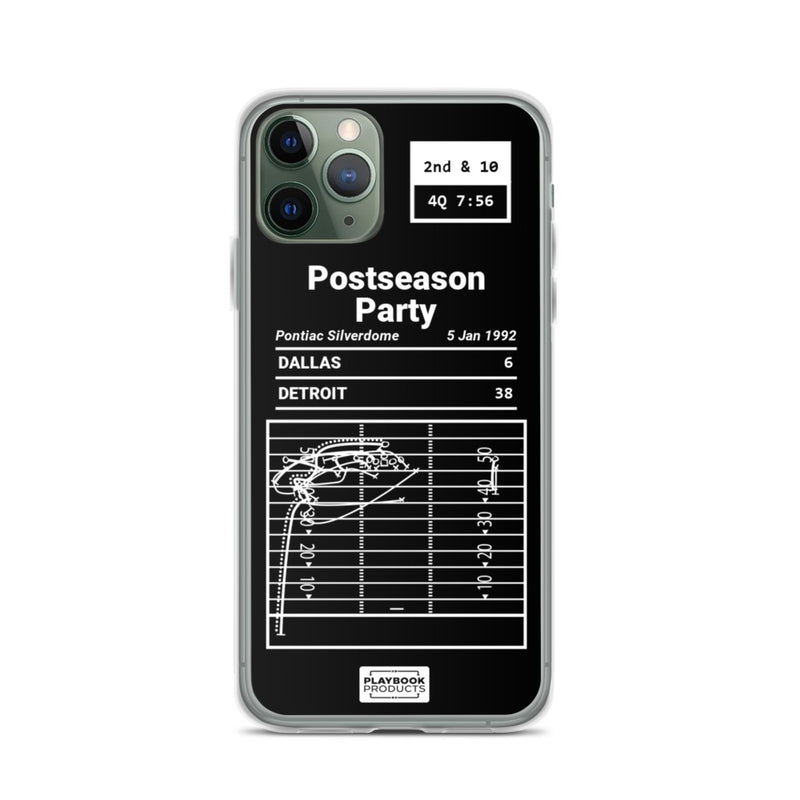 Greatest Lions Plays iPhone Case: Postseason Party (1992)