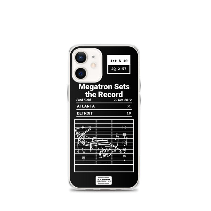 Detroit Lions Greatest Plays iPhone Case: Megatron Sets the Record (2012)