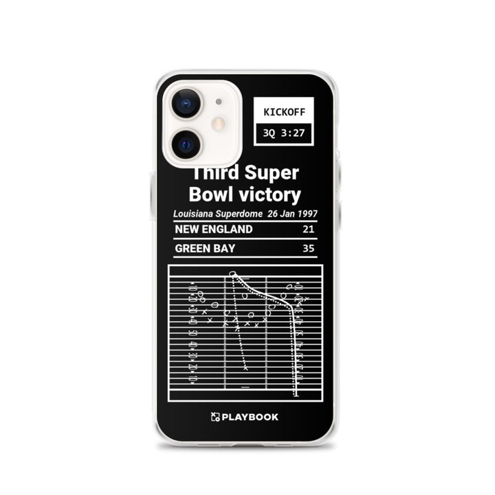Green Bay Packers Greatest Plays iPhone Case: Third Super Bowl victory (1997)