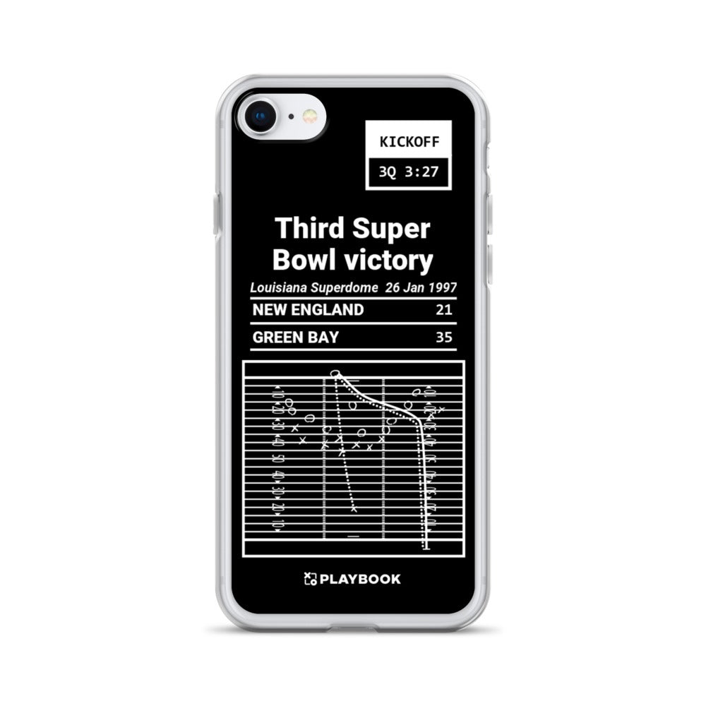 Green Bay Packers Greatest Plays iPhone Case: Third Super Bowl victory (1997)