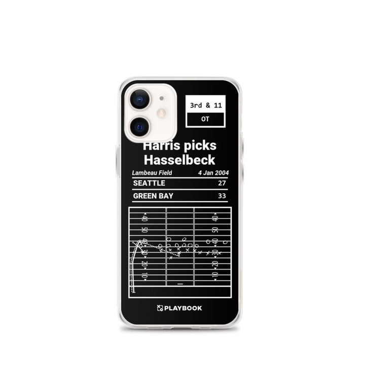 Green Bay Packers Greatest Plays iPhone Case: Harris picks Hasselbeck (2004)