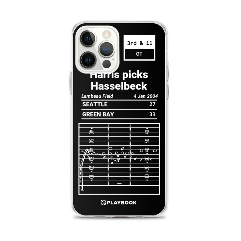 Greatest Packers Plays iPhone Case: Harris picks Hasselbeck (2004)
