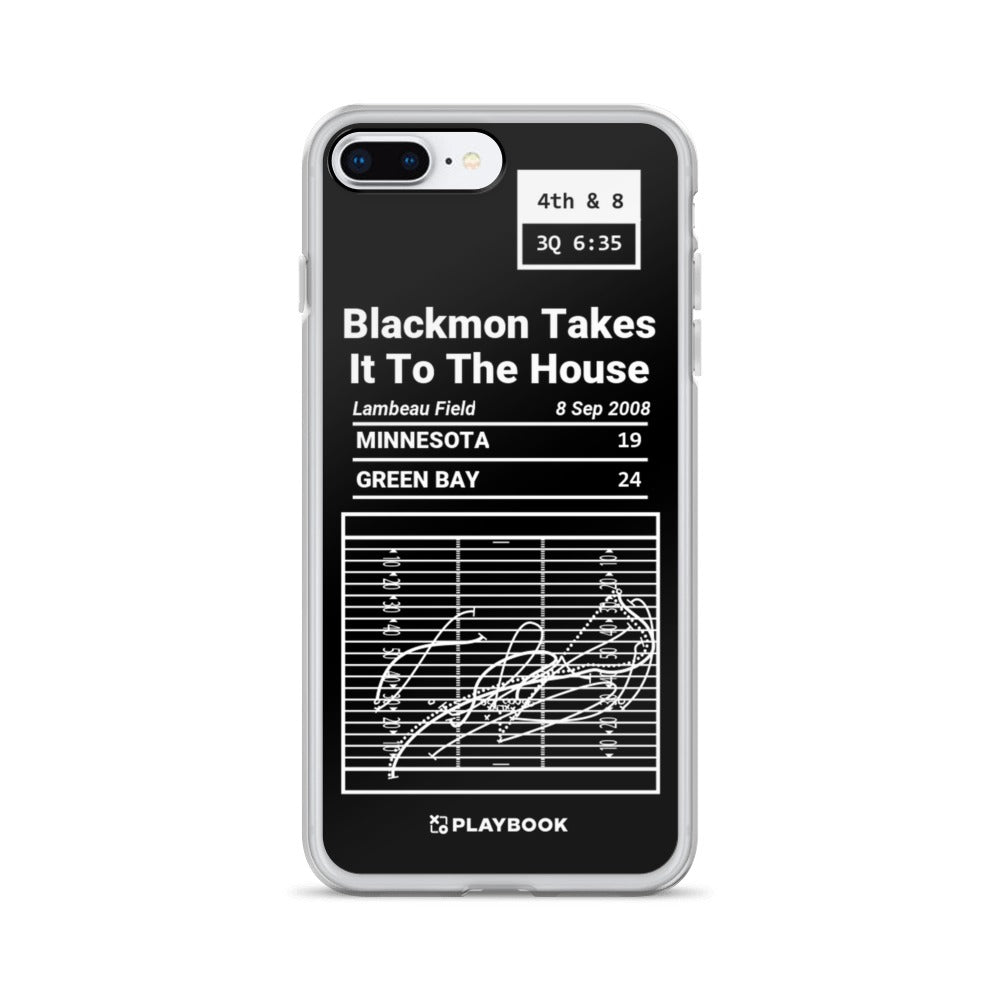 Green Bay Packers Greatest Plays iPhone Case: Blackmon Takes It To The House (2008)