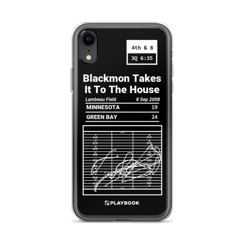 Green Bay Packers Greatest Plays iPhone Case: Blackmon Takes It To The House (2008)