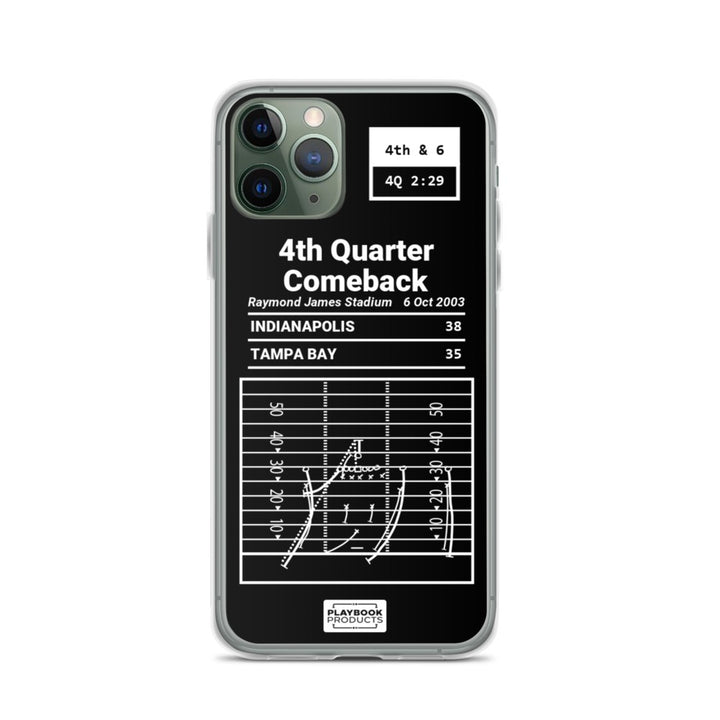 Indianapolis Colts Greatest Plays iPhone Case: 4th Quarter Comeback (2003)