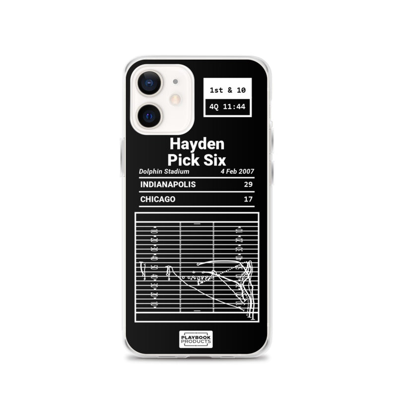 Greatest Colts Plays iPhone Case: Hayden Pick Six (2007)
