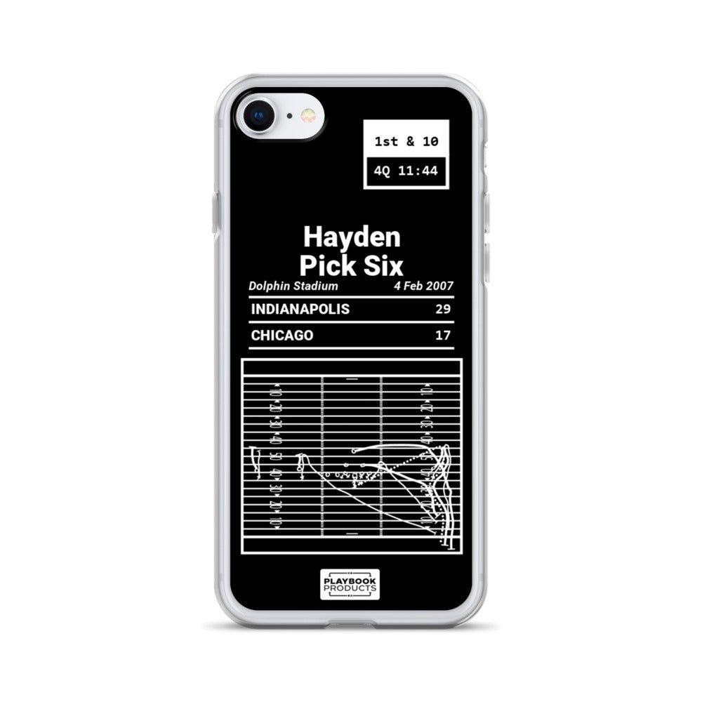 Indianapolis Colts Greatest Plays iPhone Case: Hayden Pick Six (2007)