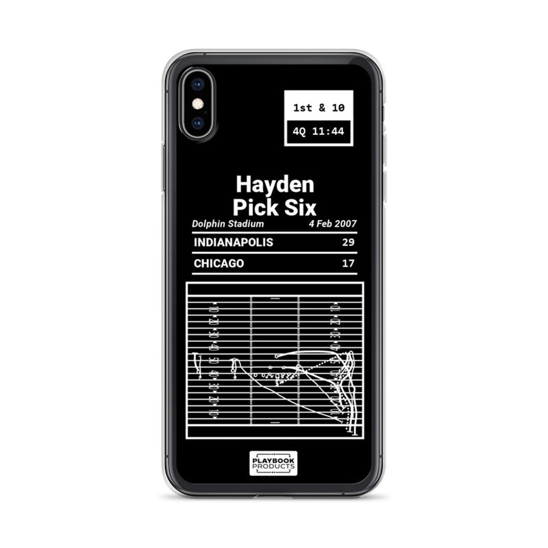 Greatest Colts Plays iPhone Case: Hayden Pick Six (2007)