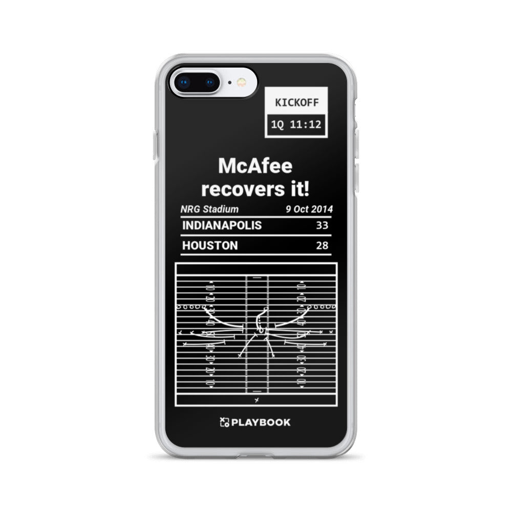 Indianapolis Colts Greatest Plays iPhone Case: McAfee recovers it! (2014)