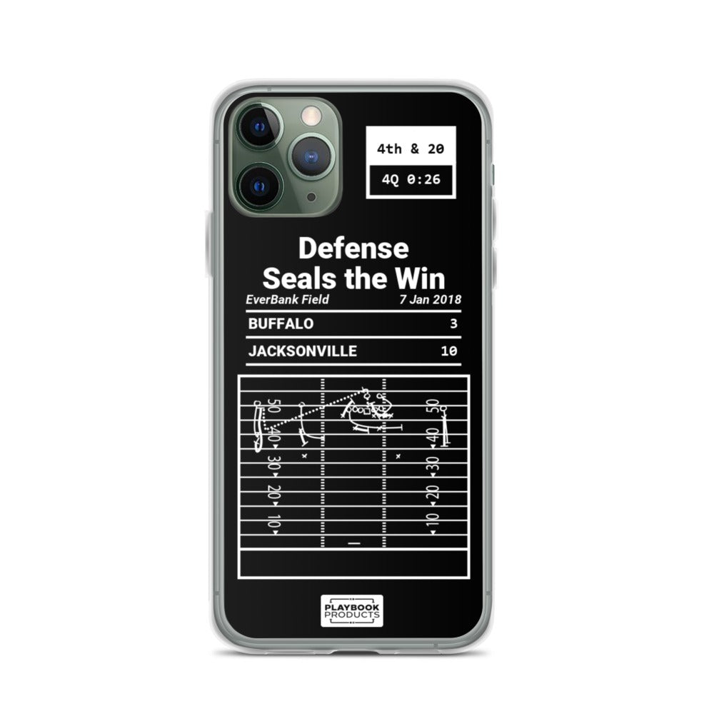 Jacksonville Jaguars Greatest Plays iPhone Case: Defense Seals the Win (2018)