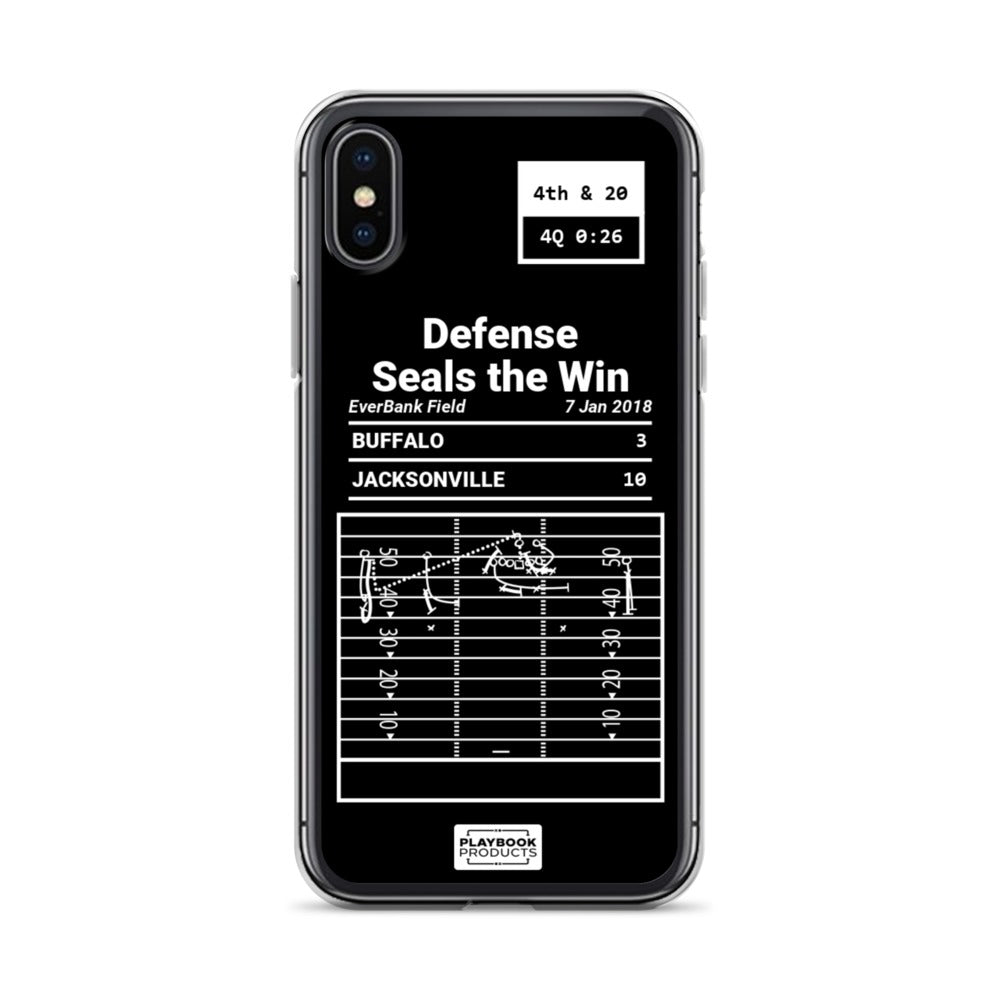 Jacksonville Jaguars Greatest Plays iPhone Case: Defense Seals the Win (2018)