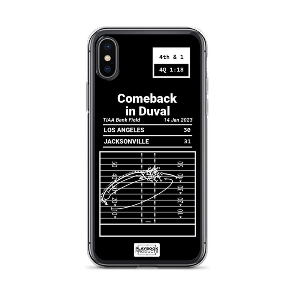 Jacksonville Jaguars Greatest Plays iPhone Case: Comeback in Duval (2023)