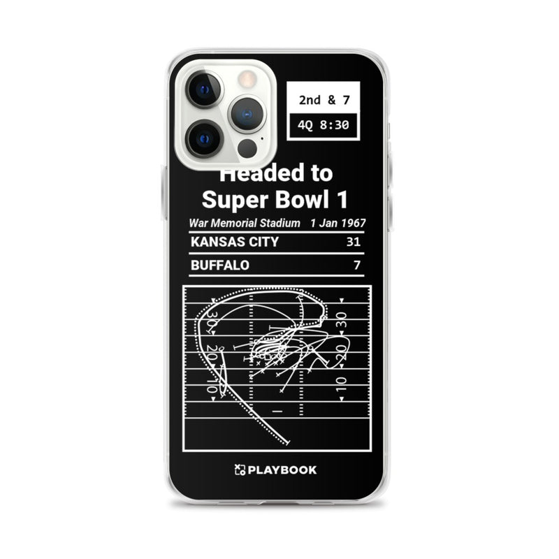 Greatest Chiefs Plays iPhone Case: Headed to Super Bowl 1 (1967)