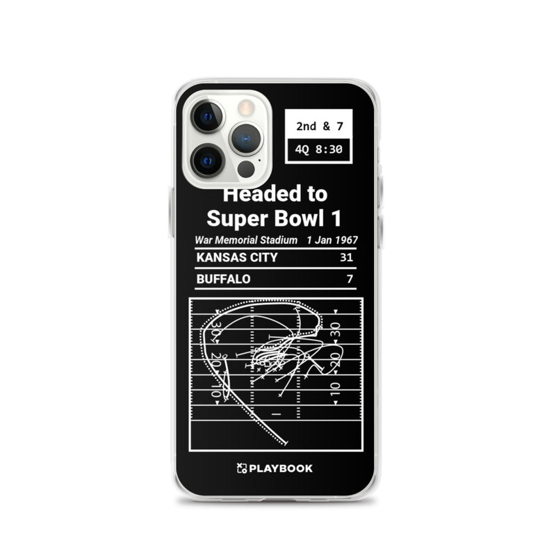 Greatest Chiefs Plays iPhone Case: Headed to Super Bowl 1 (1967)