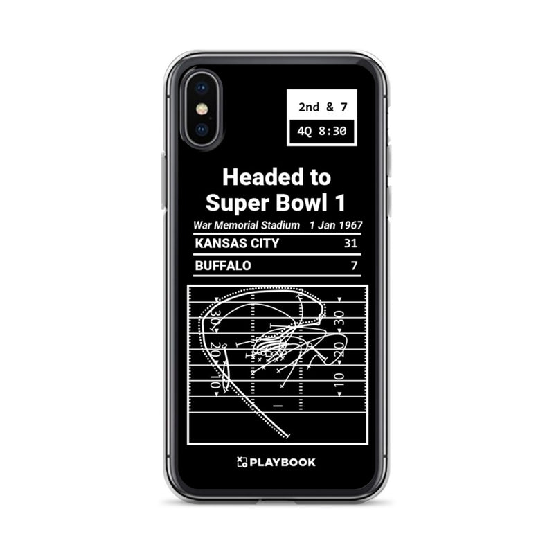 Greatest Chiefs Plays iPhone Case: Headed to Super Bowl 1 (1967)