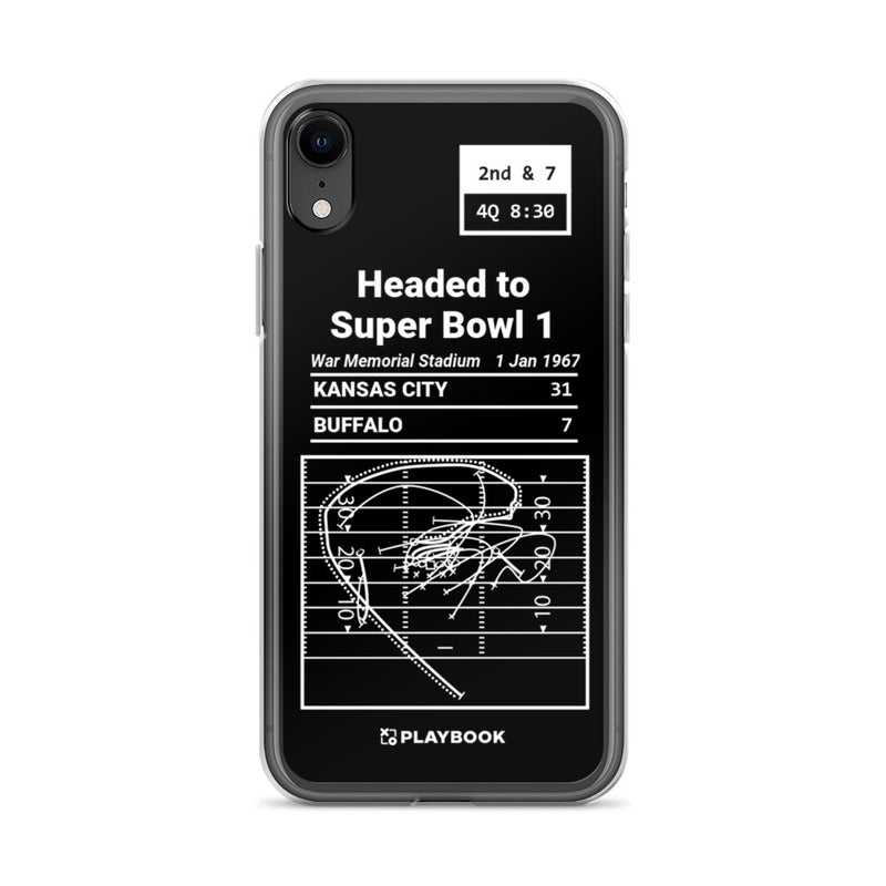 Greatest Chiefs Plays iPhone Case: Headed to Super Bowl 1 (1967)