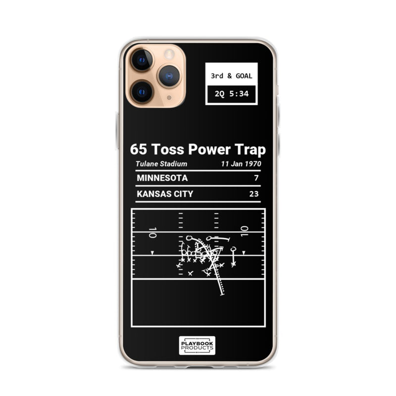 Greatest Chiefs Plays iPhone Case: 65 Toss Power Trap (1970)