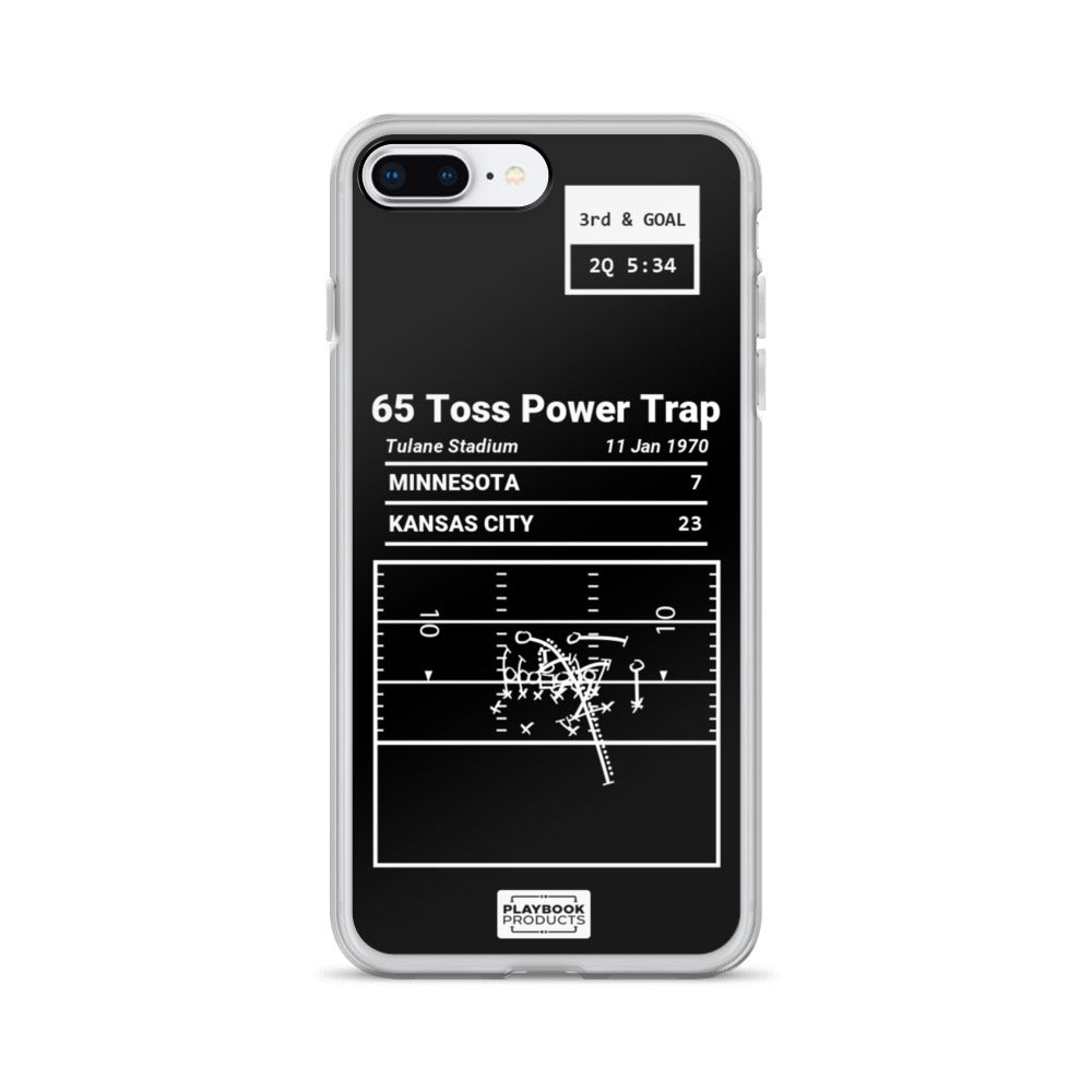 Kansas City Chiefs Greatest Plays iPhone Case: 65 Toss Power Trap (1970)