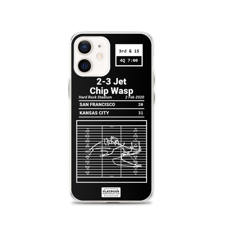 Kansas City Chiefs Greatest Plays iPhone Case: 2-3 Jet Chip Wasp (2020)