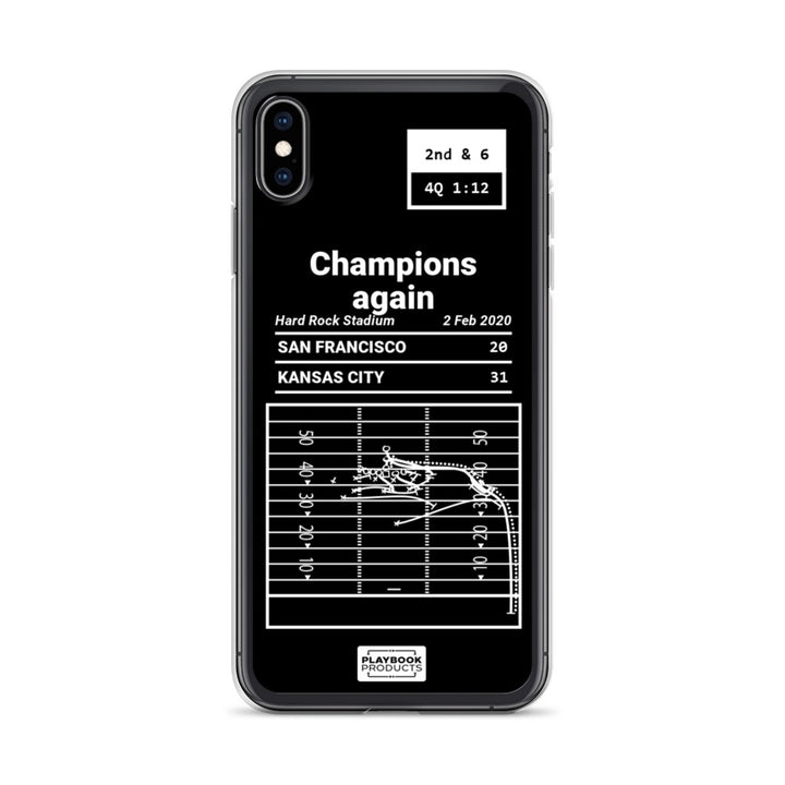 Kansas City Chiefs Greatest Plays iPhone Case: Champions again (2020)
