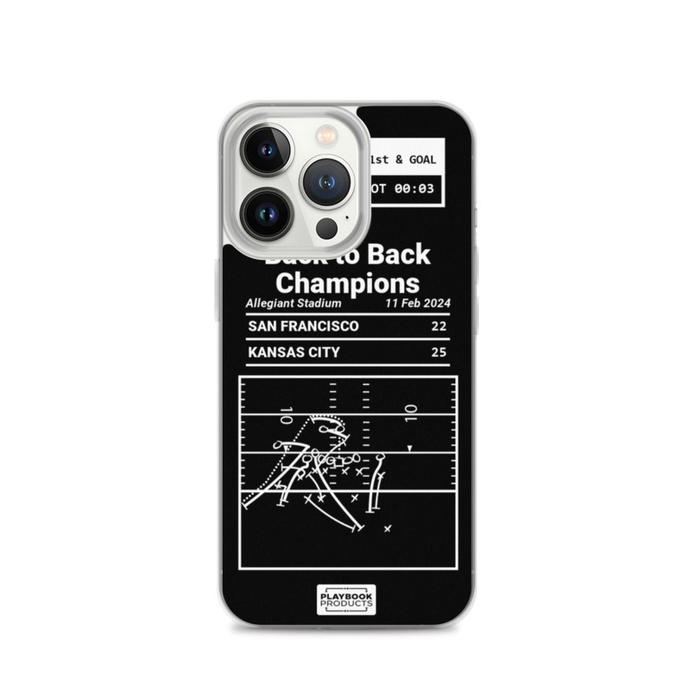 Kansas City Chiefs Greatest Plays iPhone Case: Back to Back Champions (2024)