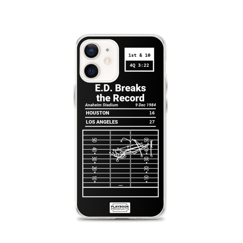 Greatest Rams Plays iPhone Case: E.D. Breaks the Record (1984)