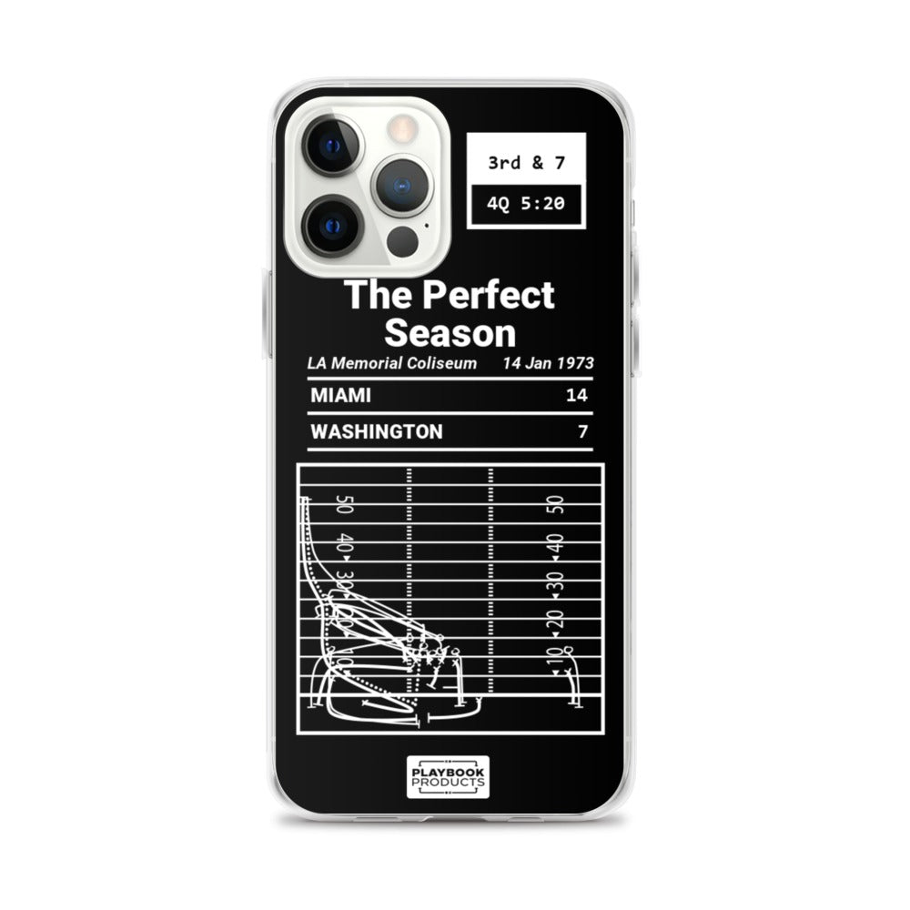 Miami Dolphins Greatest Plays iPhone Case: The Perfect Season (1973)