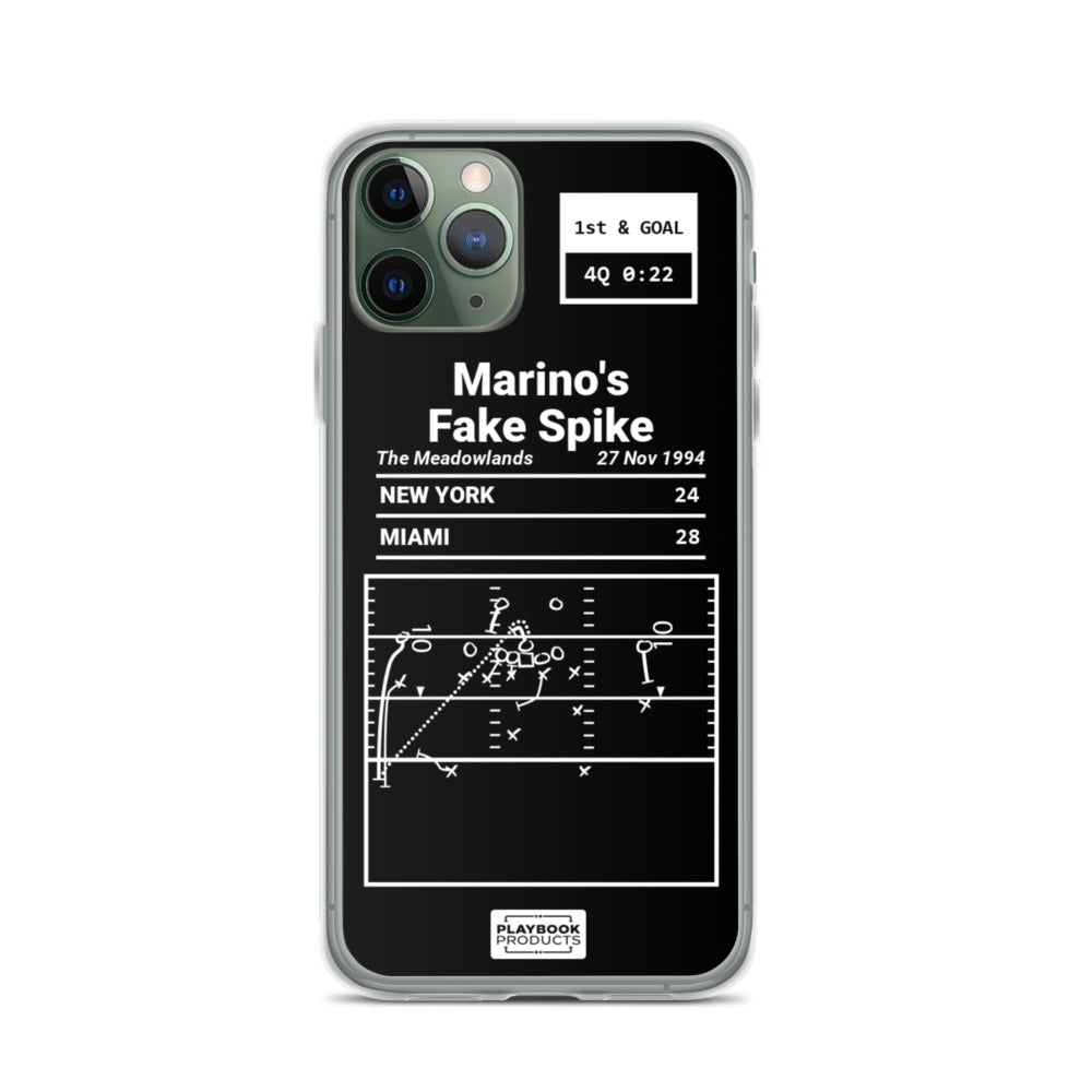 Miami Dolphins Greatest Plays iPhone Case: Marino's Fake Spike (1994)