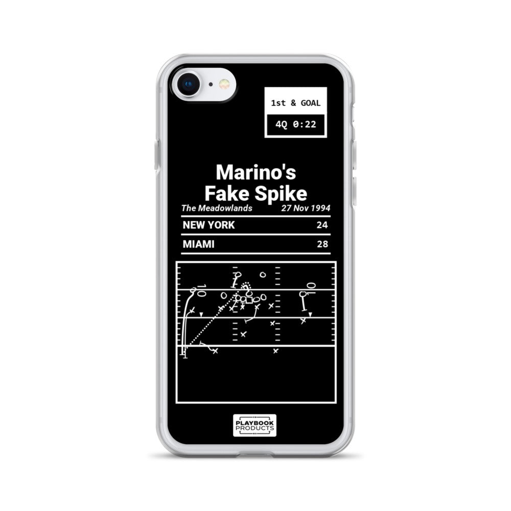 Miami Dolphins Greatest Plays iPhone Case: Marino's Fake Spike (1994)