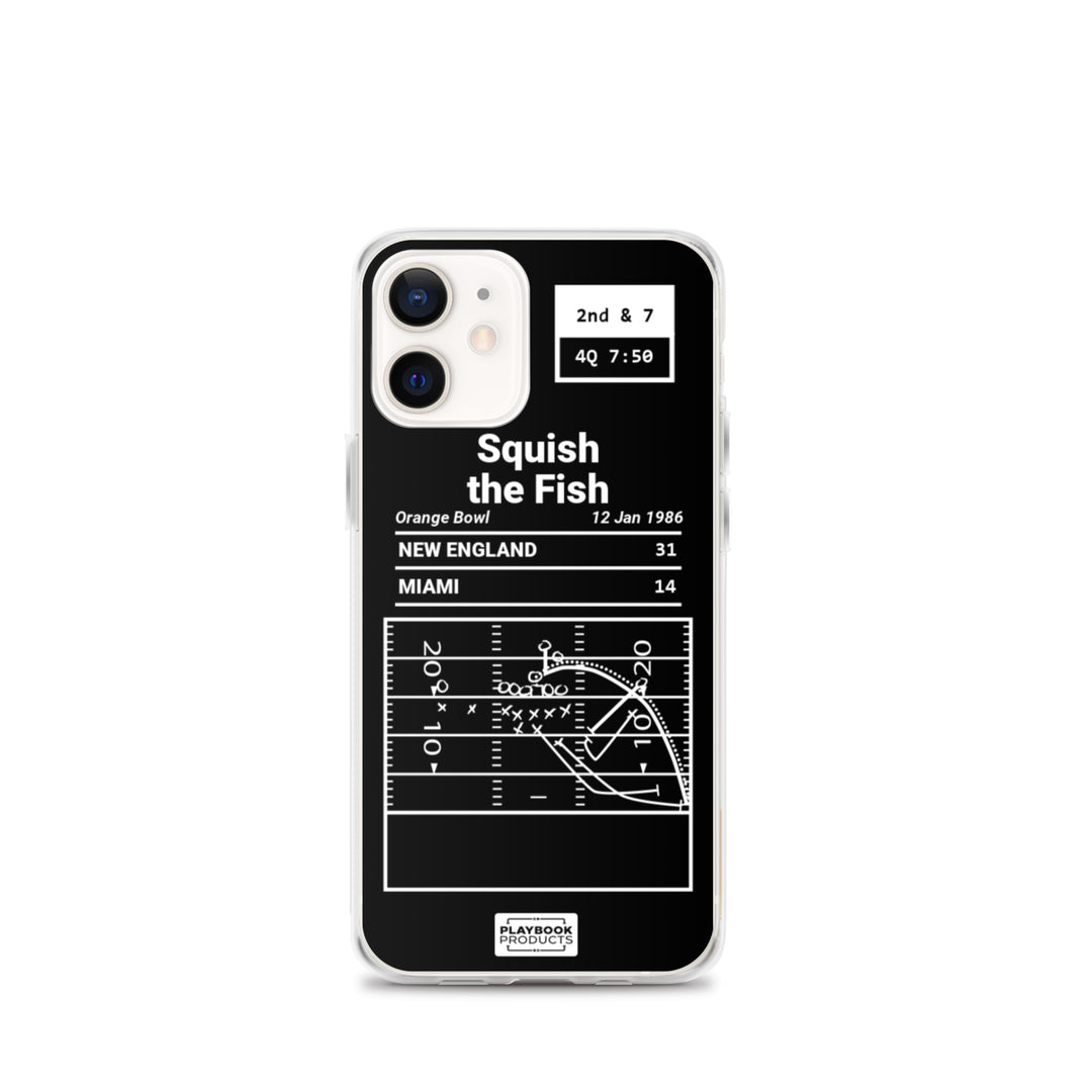 New England Patriots Greatest Plays iPhone Case: Squish the Fish (1986)
