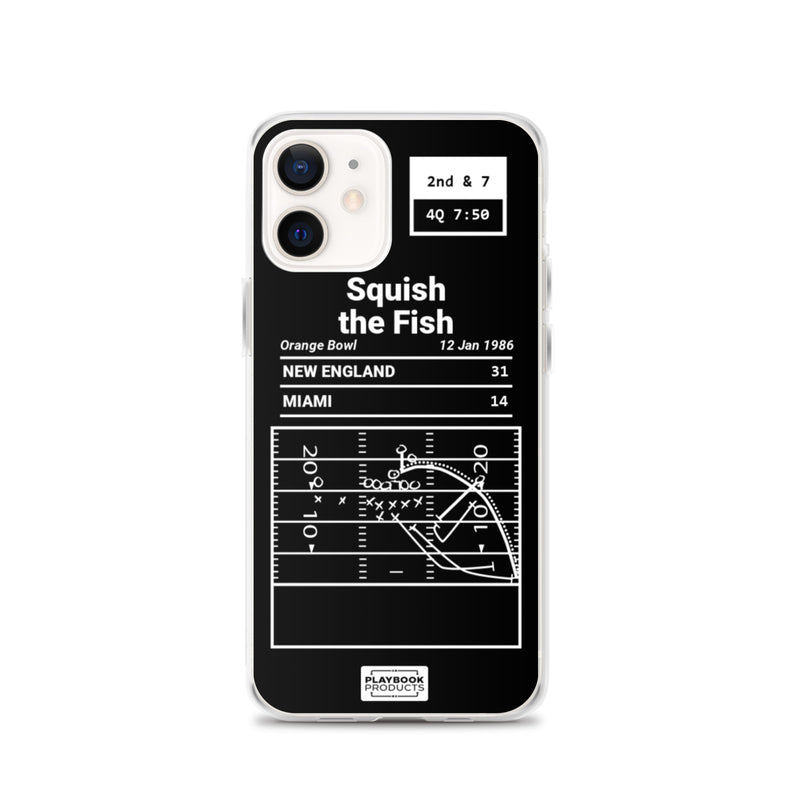 Greatest Patriots Plays iPhone Case: Squish the Fish (1986)