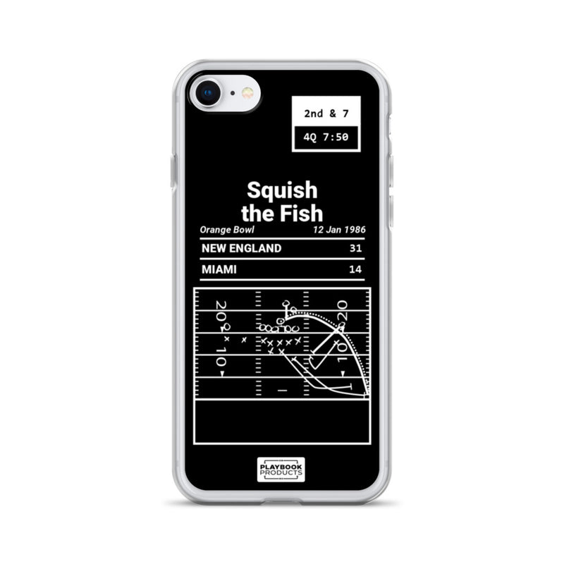 Greatest Patriots Plays iPhone Case: Squish the Fish (1986)