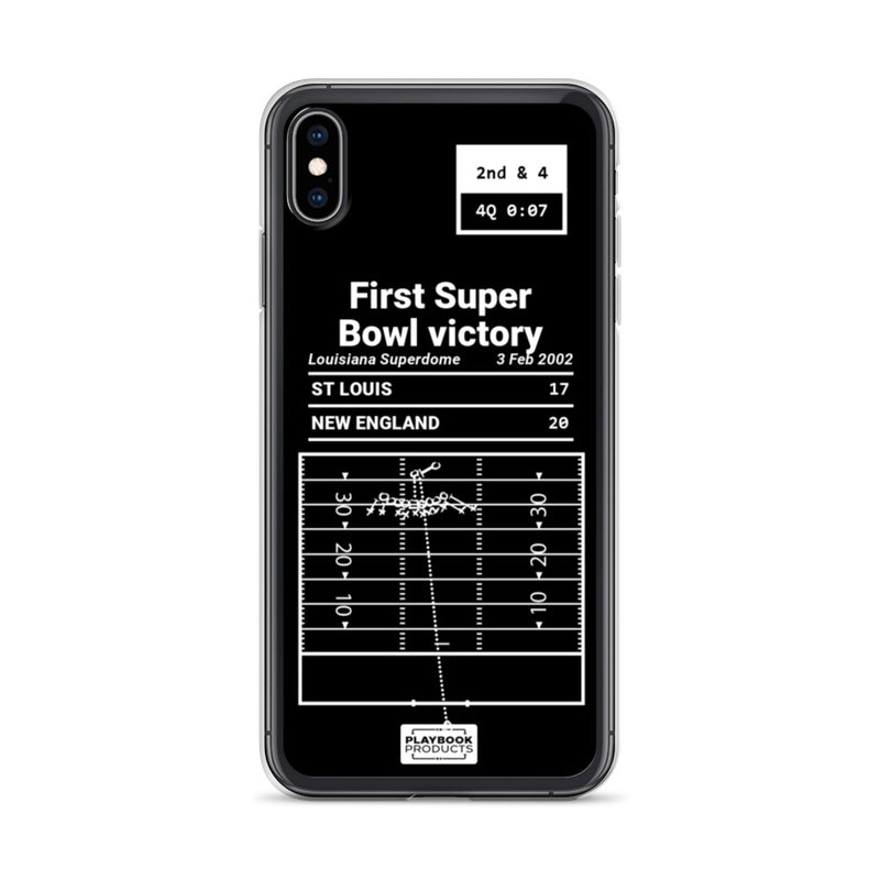 Greatest Patriots Plays iPhone Case: First Super Bowl victory (2002)
