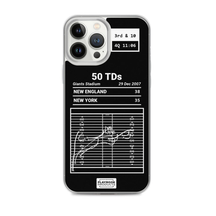 New England Patriots Greatest Plays iPhone Case: 50 TDs (2007)
